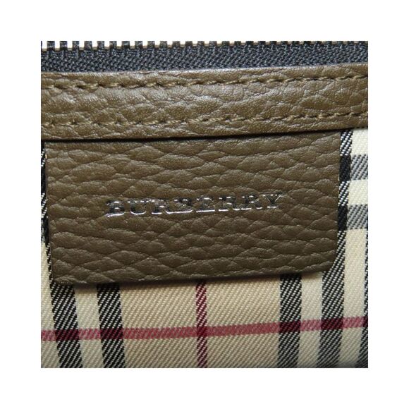 Pre Loved Burberry Leather Shoulder Bag Women Brown - Picture 6 of 8